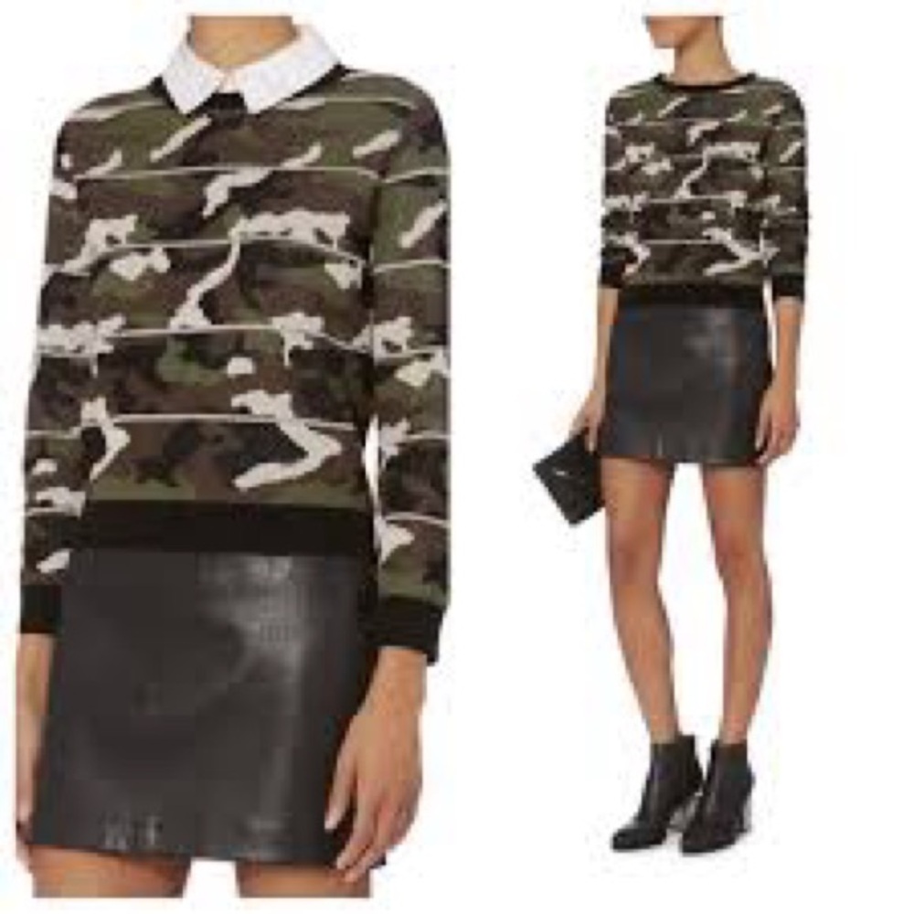 🔥Veronica Beard Camouflage Knit with Black Accents